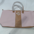 BLOOPER BAG: Monogrammed Seersucker Weekender