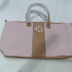 BLOOPER BAG: Monogrammed Seersucker Weekender