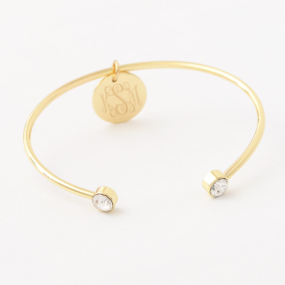 rhinestone cuff bangle studio shot