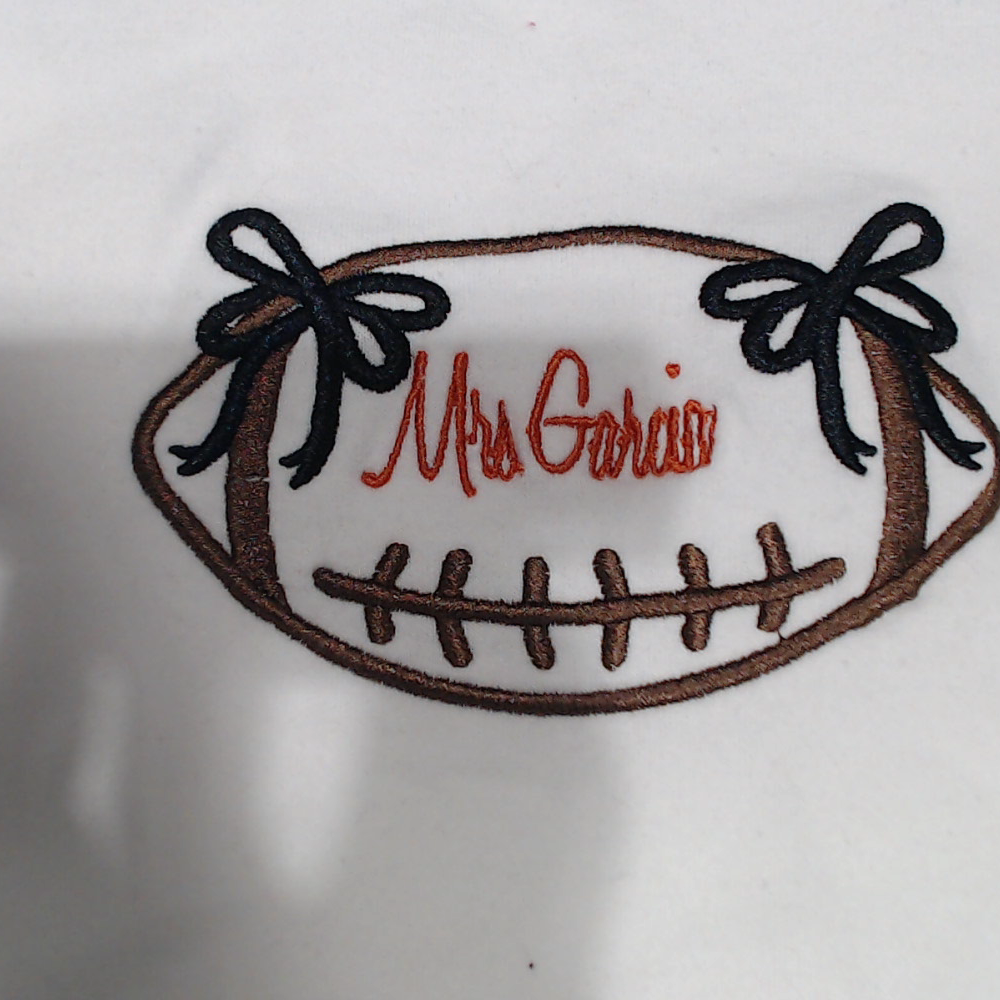 BLOOPER CLOTHING: Monogrammed Bow Football Sweatshirt