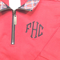 BLOOPER KIDS: Monogrammed Kids Quarter Zip Sweatshirt