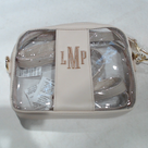 BLOOPER BAG: Monogrammed Clear Stadium Crossbody Bag