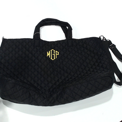 BLOOPER BAG: Monogrammed Diamond Quilted Weekender