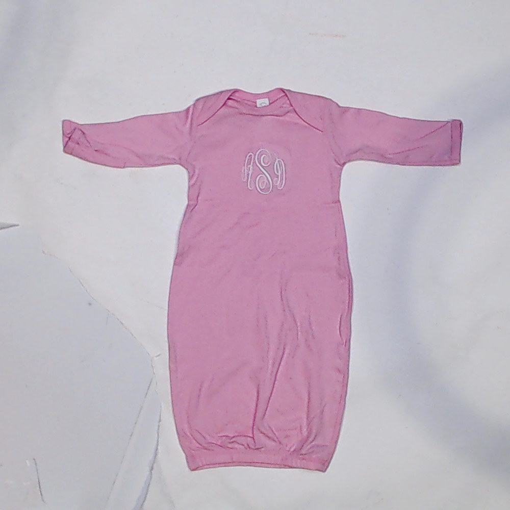 BLOOPER KIDS: Monogrammed Baby Layette Gown