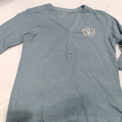 BLOOPER CLOTHING: Monogrammed Henley