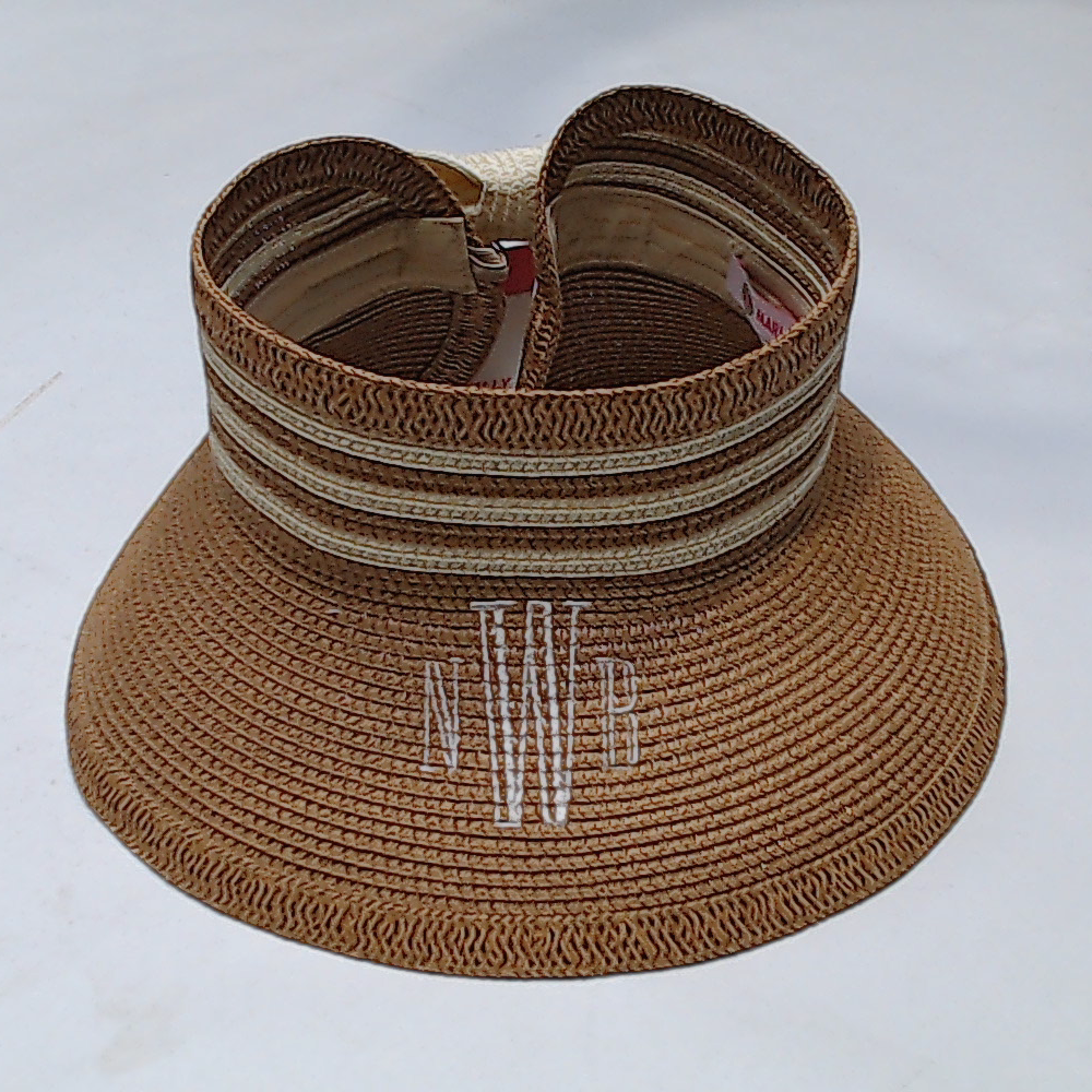 BLOOPER ACCESSORY: Monogrammed Packable Straw Visor