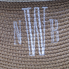 BLOOPER ACCESSORY: Monogrammed Packable Straw Visor