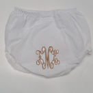 BLOOPER KIDS: Monogrammed White Eyelet Baby Bloomers