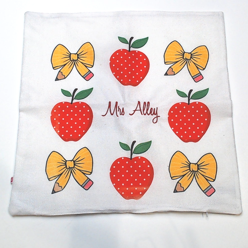 BLOOPER ACCESSORY: Monogrammed Teacher Pillow Sham