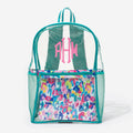 Monogrammed Clear Backpack in Watercolor Cheetah