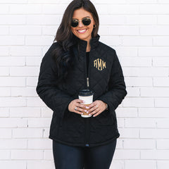 black puffer jacket