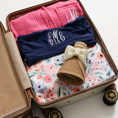 Packed Monogrammed Straw Visor