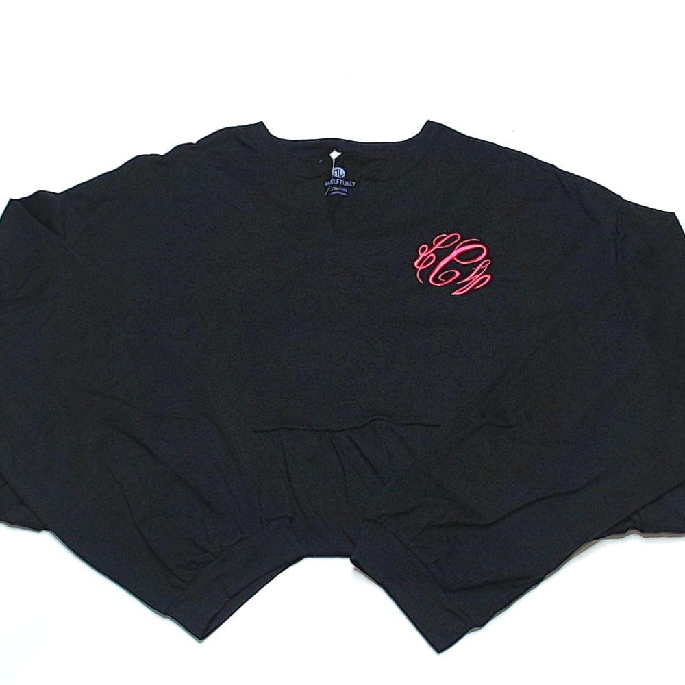 BLOOPER CLOTHING: Monogrammed Peplum Top