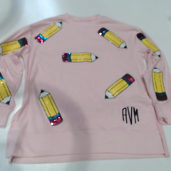 BLOOPER CLOTHING: Monogrammed Sequin Teacher Sweatshirt