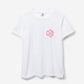 Monogrammed Short Sleeve Shirt | White