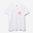 Monogrammed Short Sleeve Shirt | White