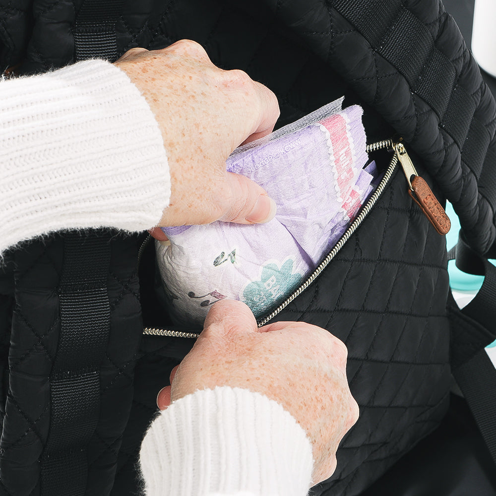 personalized diaper bag back pocket
