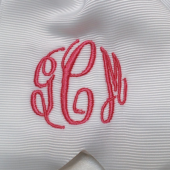 BLOOPER KIDS: Monogrammed Girls Hair Bow
