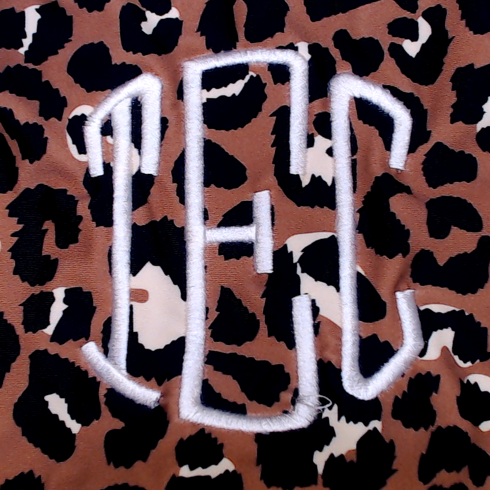 BLOOPER SWIM: Monogrammed High Neck Bikini Top