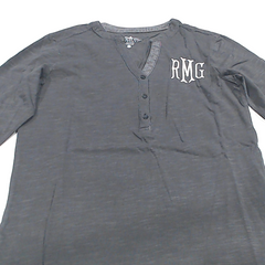 BLOOPER CLOTHING: Monogrammed Henley