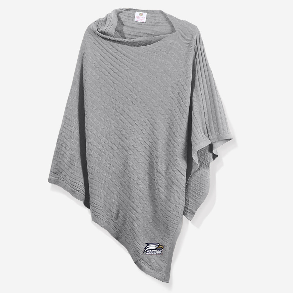 Georgia Southern Eagles Poncho in Heathered Gray