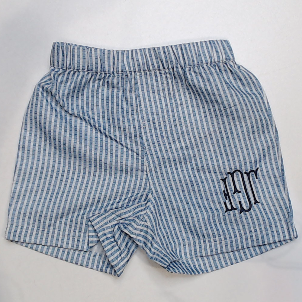 BLOOPER KIDS: Monogrammed Boys Swim Trunks