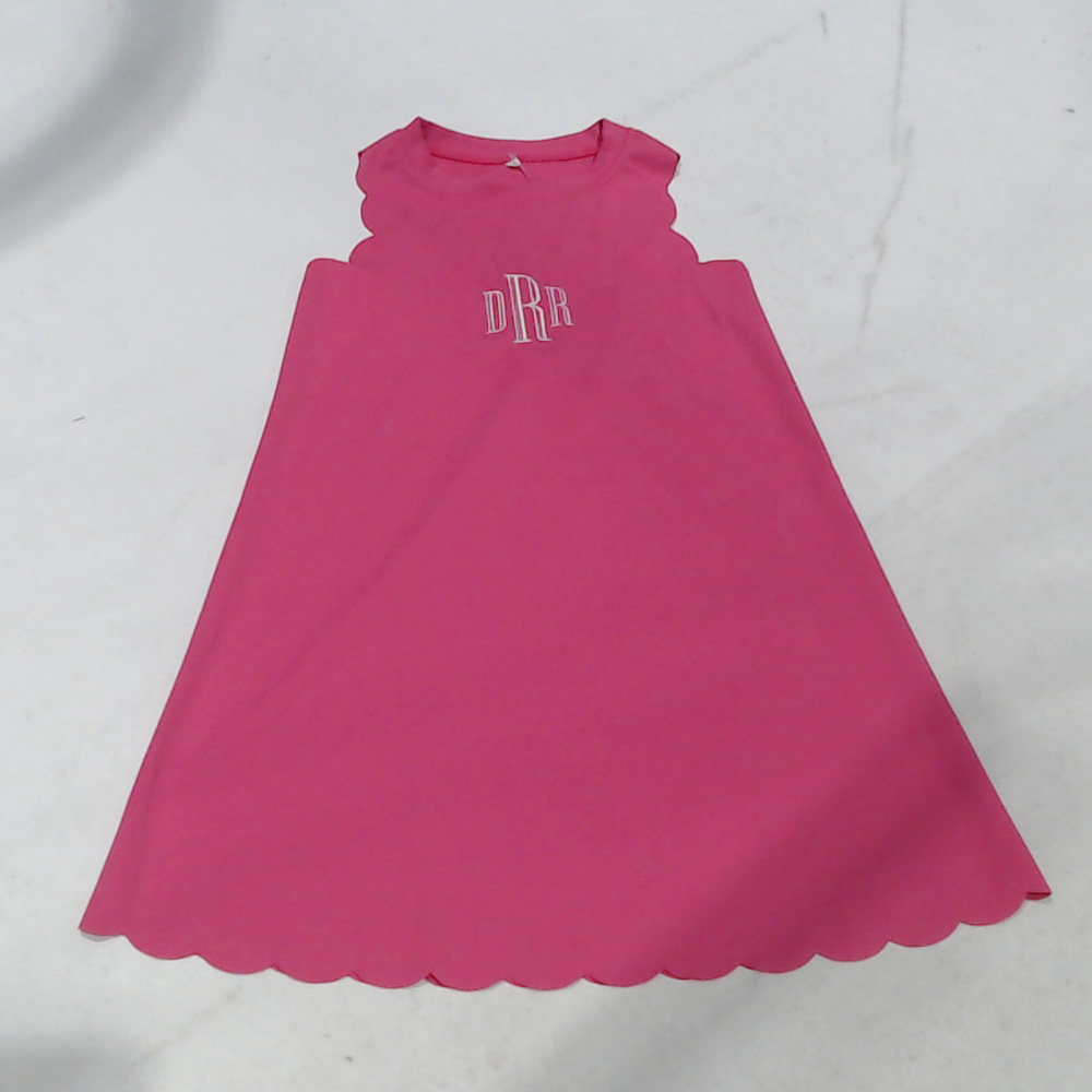 BLOOPER KIDS: Monogrammed Girls Scallop Dress