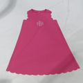 BLOOPER KIDS: Monogrammed Girls Scallop Dress