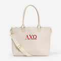 Alpha Chi Omega Laptop Tote Bag | Bone