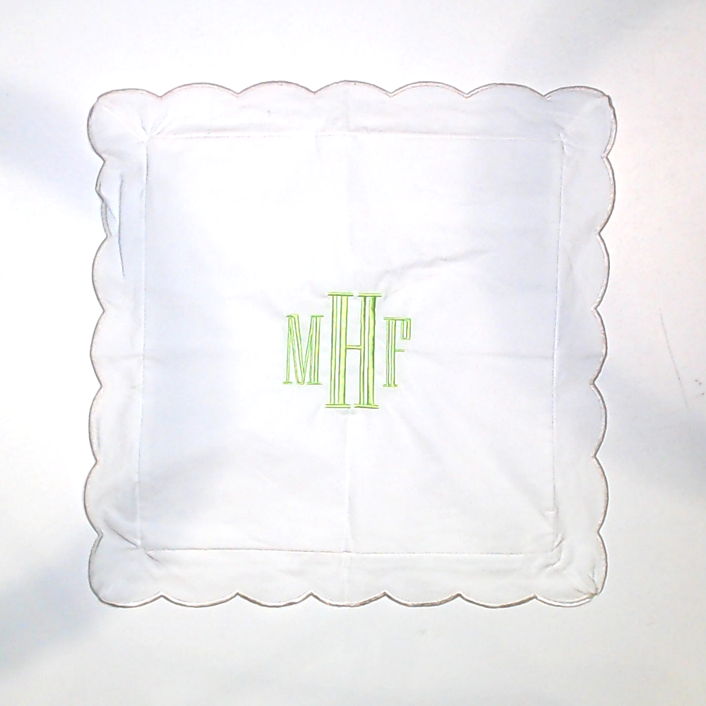 BLOOPER ACCESSORY: Monogrammed Pillow Sham