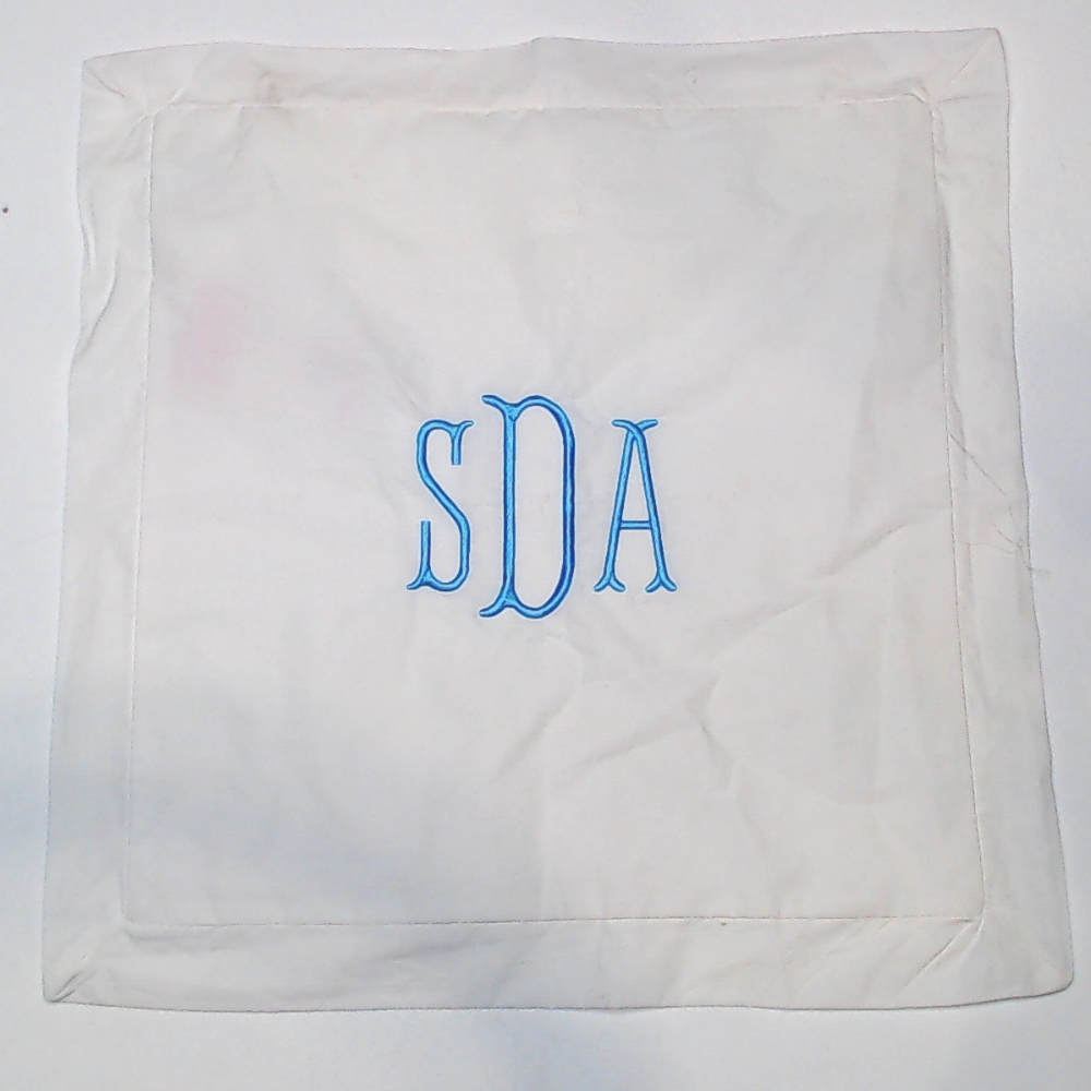 BLOOPER ACCESSORY: Monogrammed Pillow Sham