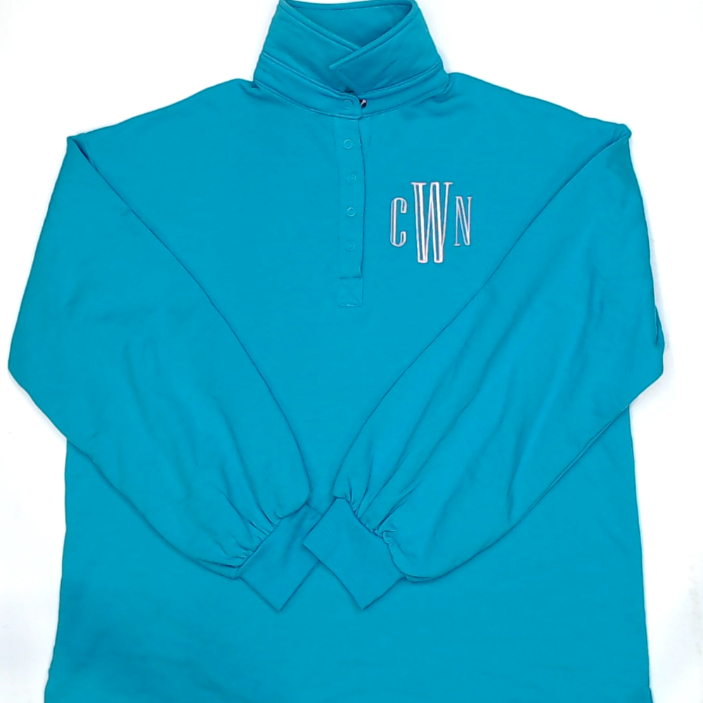 BLOOPER CLOTHING: Monogrammed Puff Sleeve Sweatshirt