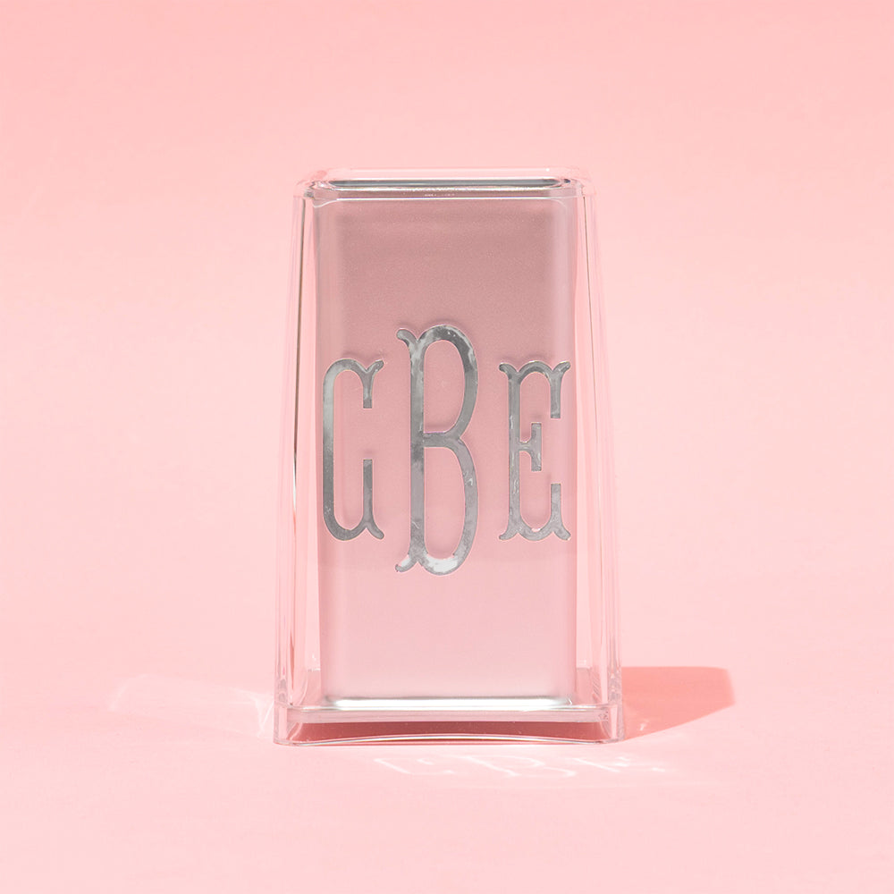 Personalized Pen Holder in Silver