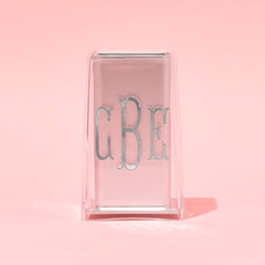 Personalized Pen Holder in Silver