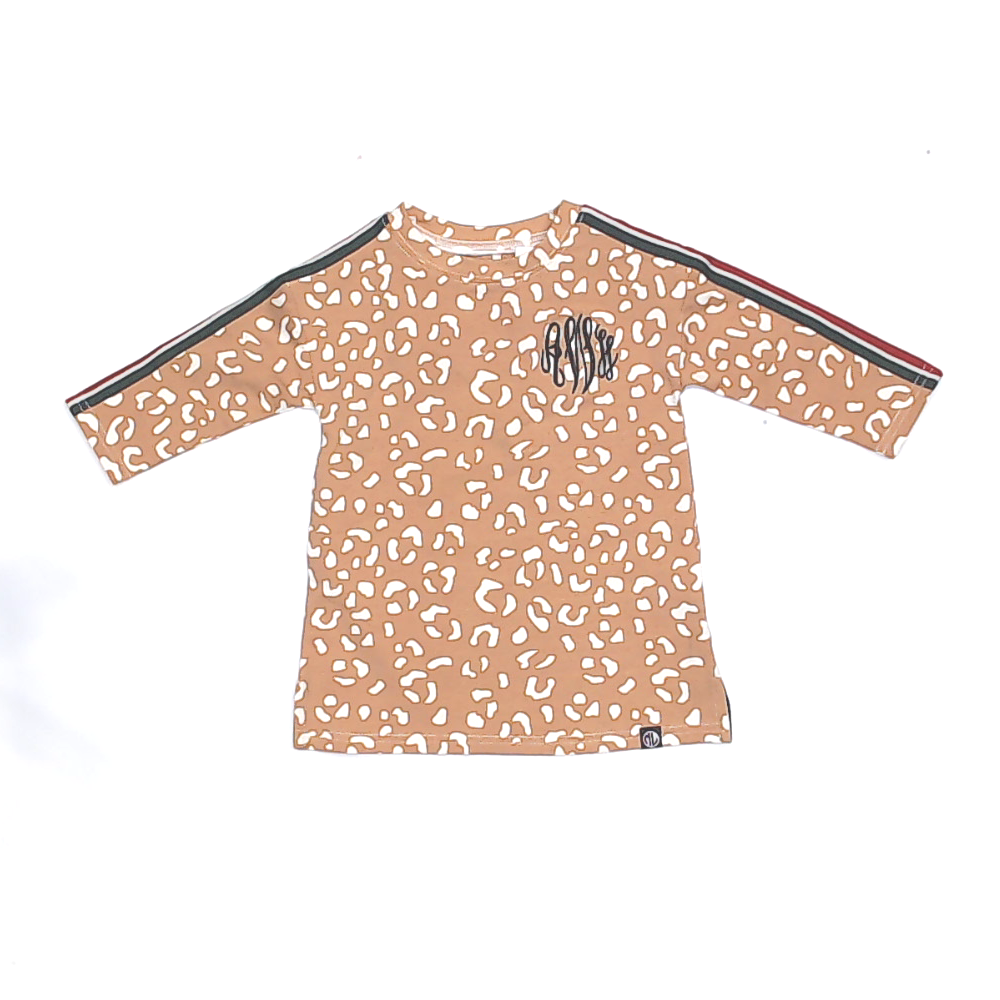 BLOOPER KIDS: Monogrammed Kids Striped Sleeve Dress