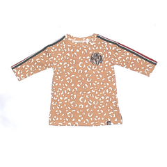 BLOOPER KIDS: Monogrammed Kids Striped Sleeve Dress