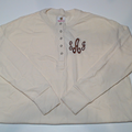 BLOOPER CLOTHING: Monogrammed Waffle Henley Tunic