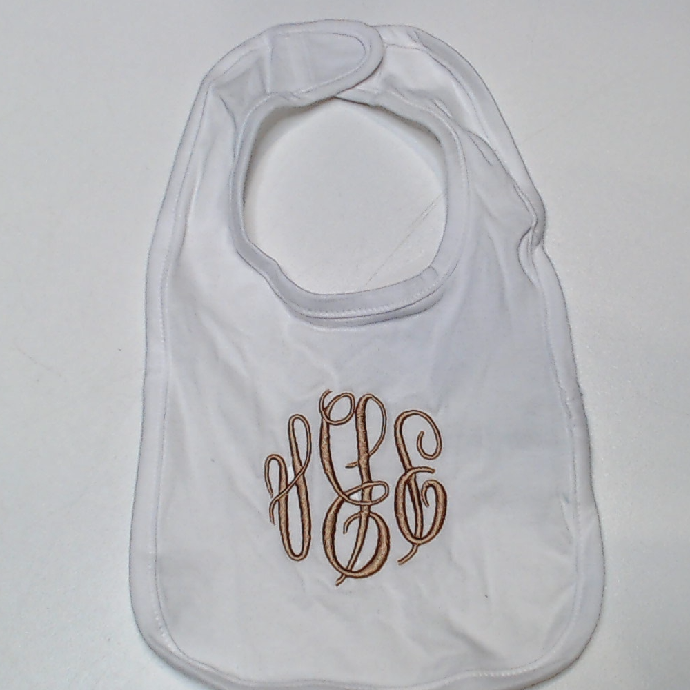 BLOOPER KIDS: Monogrammed Baby Bib