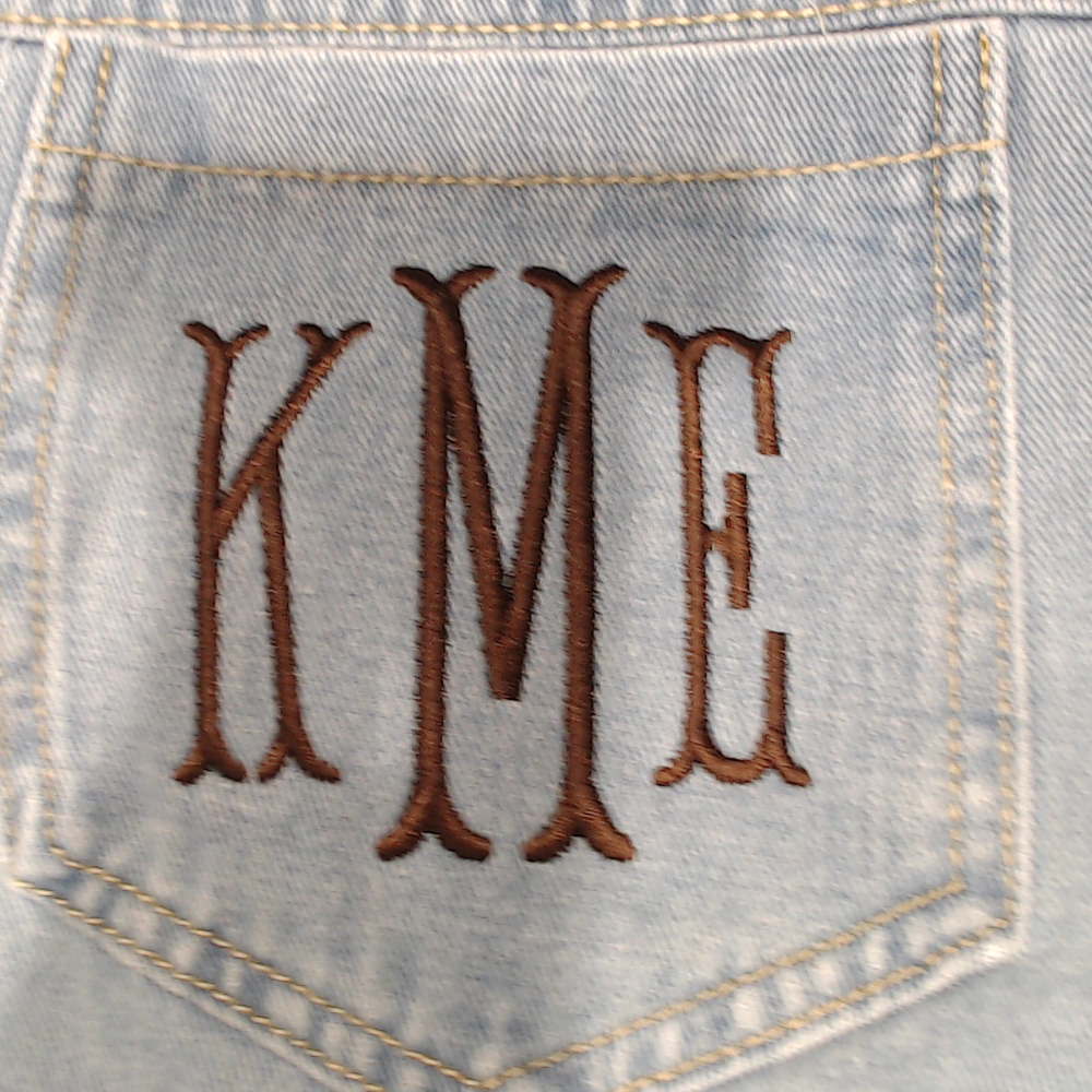 BLOOPER CLOTHING: Monogrammed Sequin Denim Shacket