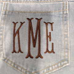 BLOOPER CLOTHING: Monogrammed Sequin Denim Shacket