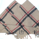 BLOOPER CLOTHING: Monogrammed Plaid Poncho
