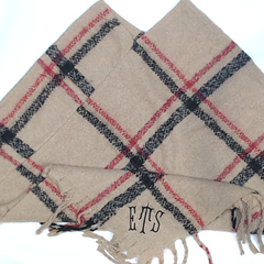 BLOOPER CLOTHING: Monogrammed Plaid Poncho