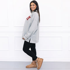 side of merry mockneck sweatshirt 