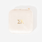 Sigma Kappa Velvet Travel Jewelry Case | Ivory