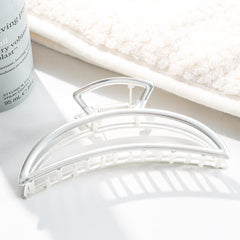 silver hair clip set flatlay