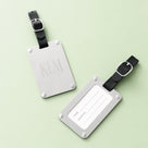 Personalized Stainless Steel Luggage Tag | Silver