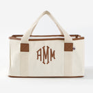 Monogrammed Stair Basket | Ivory