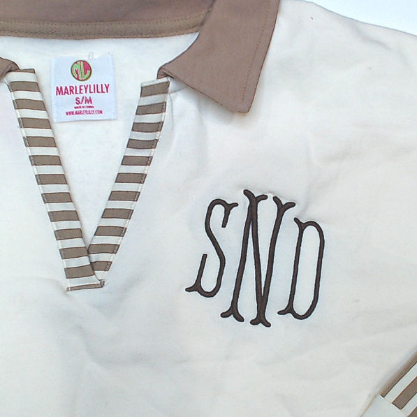 BLOOPER CLOTHING: Monogrammed Colorblock Sweatshirt