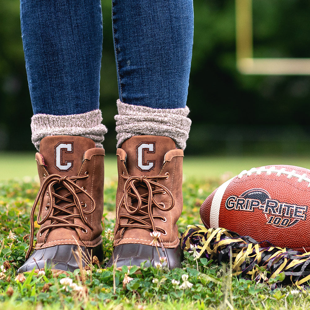 college of charleston duck boots on grass