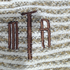 BLOOPER CLOTHING: Monogrammed Striped Chenille Poncho